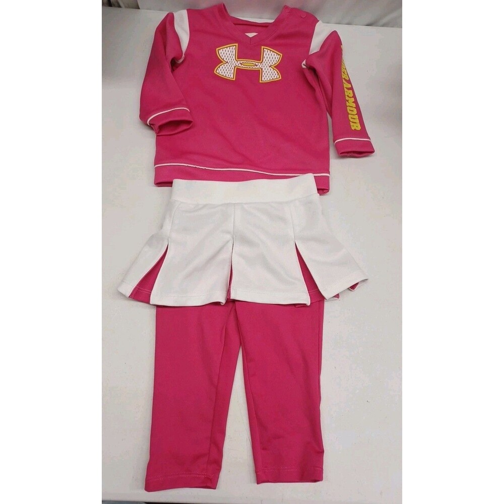Under Armour Toddler Pink Cheerleading Outfit Size 18 months Cheerleader